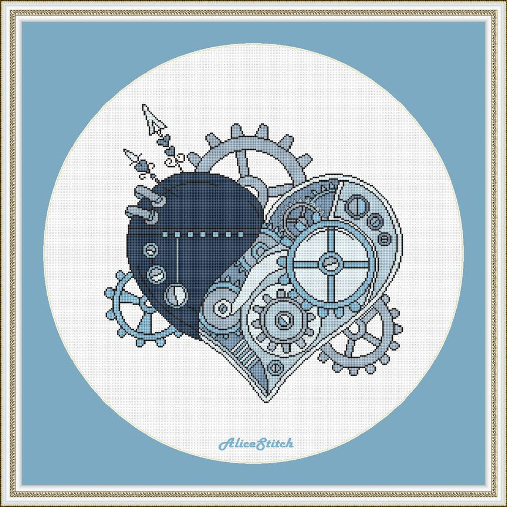 HeartsteampunkBluee3jpg