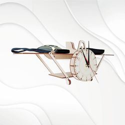 Clocks shelf Airplane, design for laser cutting. Model laser cut.