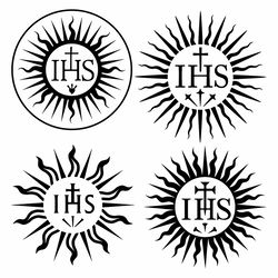 IHS Svg, religious Svg, Christian SVG, Catholic IHS Symbol, Jesuit symbol