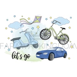 blythe transport doll cartoon vector illustration set