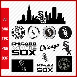 Chicago White Sox SVG Files - White Sox Logo SVG - Chicago White Sox PNG Logo, MLB Logo, Clipart Bundle