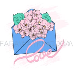 bouquet spring floral wedding cartoon vector illustration set