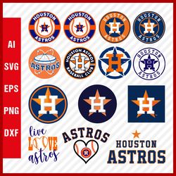 Houston Astros SVG Files - Astros Logo SVG - Houston Astros PNG Logo, MLB Logo, Clipart Bundle