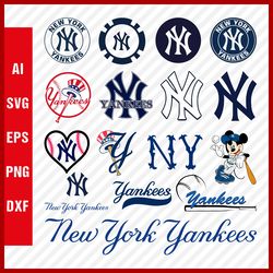 New York Yankees SVG Files - NY Yankees Logo SVG - NY Yankees PNG Logo, MLB Logo, Clipart Bundle