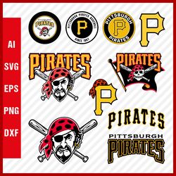 Pittsburgh Pirates SVG Files - Pirates Logo SVG - Pittsburgh Pirates PNG Logo, MLB Logo, Clipart Bundle