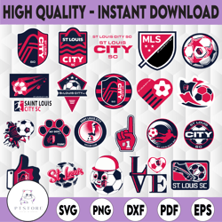 23 files mls logo st. louis city sc, st. louis city sc svg, mls bundle svg, mls team svg, soccer logo