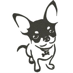 chihuahua dog machine embroidery design chihuahua puppy cute chihuahua dog embroidery sketch design digital design