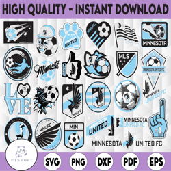 25 files mls logo minnesota united fc, minnesota united fc svg mls bundle svg, mls team svg, soccer logo