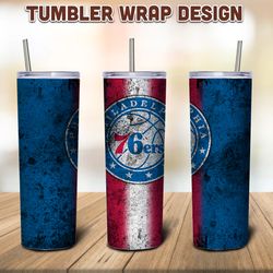 Philadelphia 76ers Tumbler Sublimation Wrap, 76ers Tumbler PNG, NBA Tumbler,  Sublimation Tumbler, Digital Download