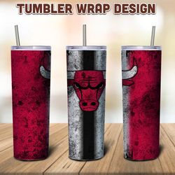 Chicago Bulls Tumbler Sublimation Wrap, Bulls Tumbler PNG, NBA Tumbler, NBA Sublimation Tumbler, Digital Download