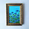 Acrylic-painting-field-flowers-cornflowers-small-wall-decor-gold-framed-artwork