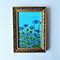 Flower-painting-on-canvas-wildflowers-cornflowers-framed-art-landscape