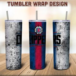 LA Clippers Tumbler Sublimation Wrap, Clippers Tumbler PNG, NBA Tumbler, Clippers Sublimation Tumbler, Digital Download