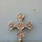 brass christian cross tip top vintage