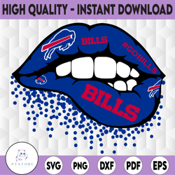 Buffalo Bills Lips Inspired png, Buffalo Bills png, Bears Clipart, Sublimation Football /NFL