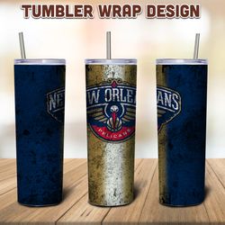 New Orleans Pelicans Tumbler Sublimation Wrap, Tumbler PNG, NBA Tumbler, Pelicans Sublimation Tumbler, Digital Download