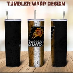 Phoenix Suns Tumbler Sublimation Wrap, Phoenix Suns Tumbler PNG, NBA Tumbler, Suns Sublimation Tumbler, Digital Download
