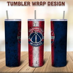 Washington Wizards Tumbler Sublimation Wrap, Tumbler PNG, NBA Tumbler, Wizards Sublimation Tumbler, Digital Download