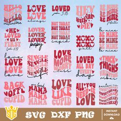 Retro Valentines SVG Bundle, Retro Valentine Designs Svg, Valentine Shirts Svg, Cute Valentines Svg, Cut File Cricut