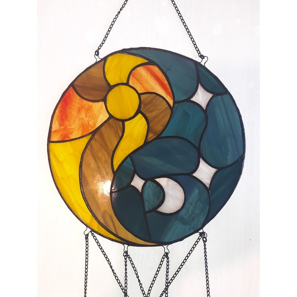Suncatcher Cristallo di Luna - 7 Chakra di Bio Luce Suncatcher Cristallo di Luna - 7 Chakra di Bio Luce