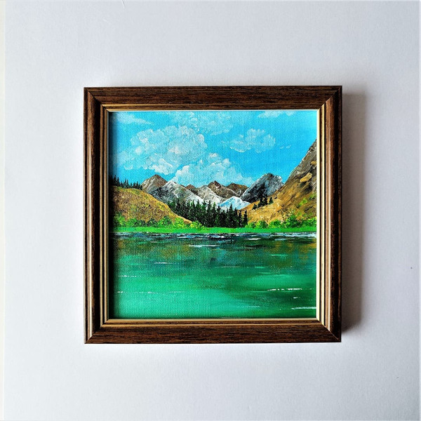 Palette-knife-painting-mountain-landscape-art-impasto-in-frame