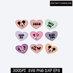 valentine svg  bundle,mickey valentine bundle svg , digital file