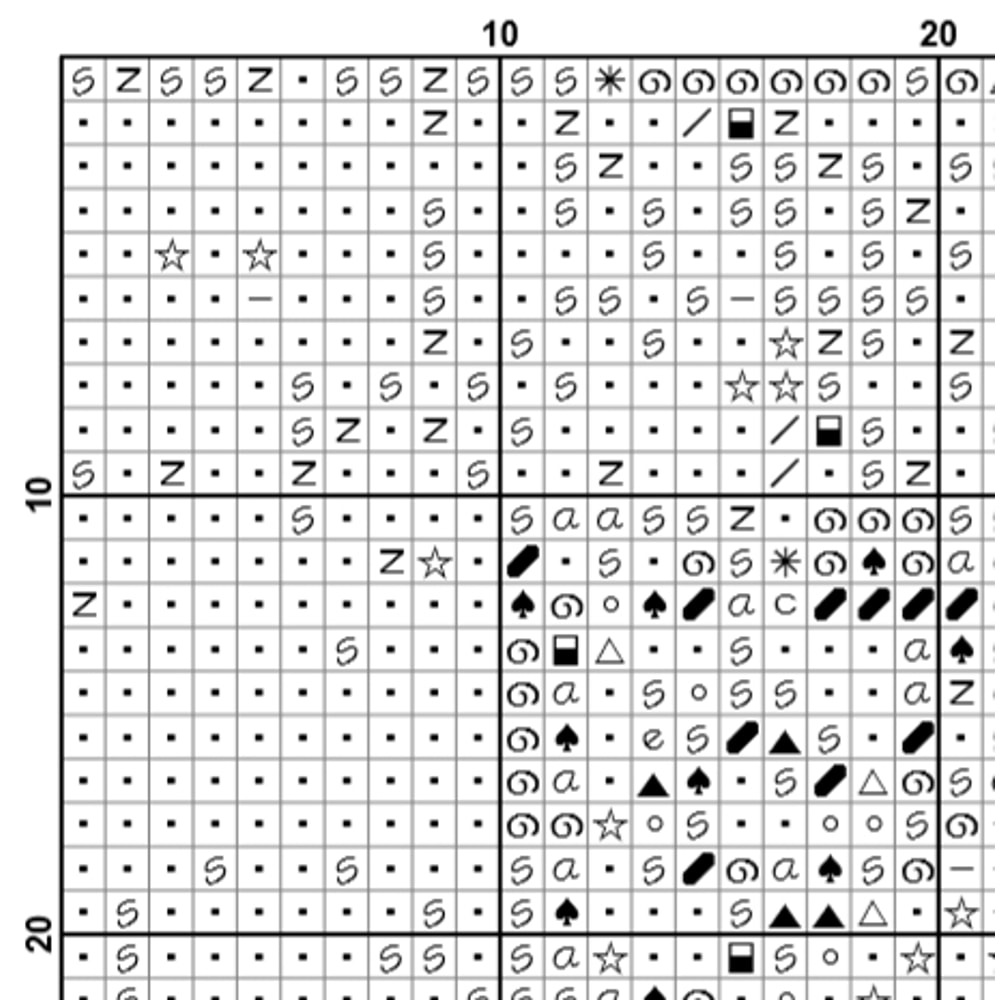 Middle Earth map cross stich pattern pdf instant download symnbol.jpg