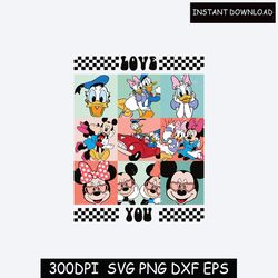 disney valentine's day svg, vanlentine's bundle svg eps dxf png , valentine day svg bundle , silhouette,digital download