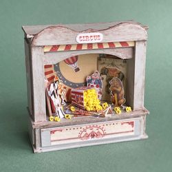 Miniature circus to replenish the collection, doll games, dollhouse, scale 1:12, miniature pastries