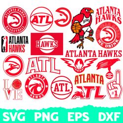atlanta hawks bundle svg, atlanta hawks svg,basketball svg, nba svg, nba logo, nba teams svg, png, dxf