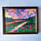 Sunset-canvas-painting-lake-with-lotuses-art-impasto