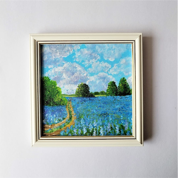 Landscape-painting-blue-wildflowers-in-style-impasto-wall-decor
