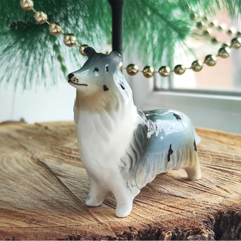 Statuette merle collie