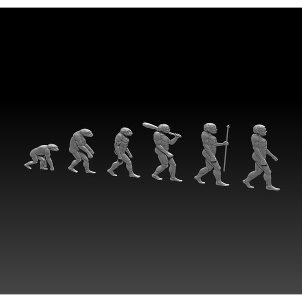 3D Model STL CNC Router file Panel Human evolution | Inspire Uplift