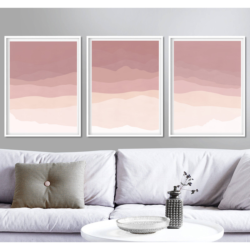 Set Of 3 Posters With Mountains For The Bedroom