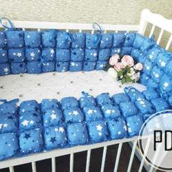 Bubble bumper pattern / bed pillow pattern / baby bed cushion diy