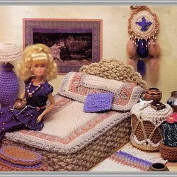 Digital - Vintage Desert Dreams Bedroom Crochet Pattern -  Crochet Patterns for Dolls - PDF