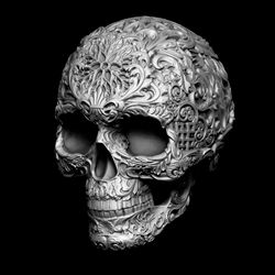3D model STL File Skull Ornamental fo 3D print