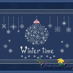 scheme for embroidery sampler winter time