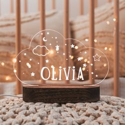 personalized baby night light moon and stars cute night light custom baby girl gift christmas gifts for kids baby shower
