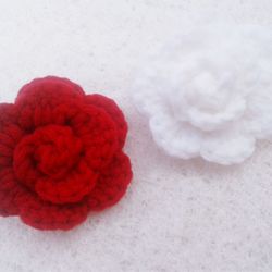 Crochet Rose, Handmade Rose, Valentine's Day Gifts, Anniversary Gifts, Wedding Decorations, Photo Props, Red Rose