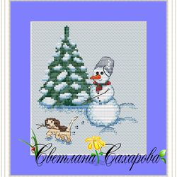 scheme for embroidery on a winter walk