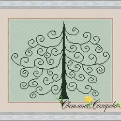 scheme for embroidery Christmas tree