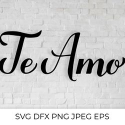 te amo calligraphy hand lettering. i love you in spanish