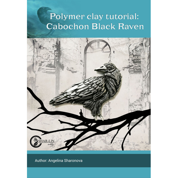 DIY black Raven. TUTORIAL from  polymer clay