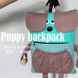 Puppy backpack. PDF tutorial video