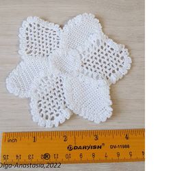 Crochet  Flower pattern , crochet motif , flower pattern , crochet  decor , crochet pattern, Large white flower