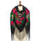 russian pavlovo posad flowers women merino wool shawl