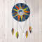 Sun And Moon Stained Glass Dreamcatcher Eye Suncatcher Hanging Glass Wind Rose Feather Ornament Unique Dream Catcher 8