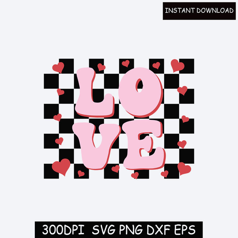 Love SVG - Retro Love SVG - Love cutfile - Groovy love svg - Love png - Love Cut File for cricut - Love dxf - Love eps.jpg